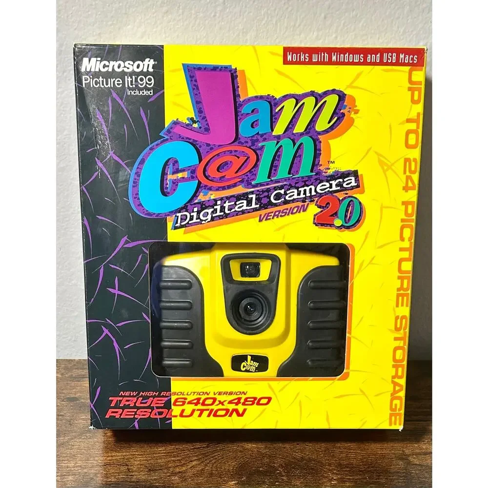 KB Gear JamCam 2.0 Digital Camera Yellow - 1999 Y2K Retro Vintage Digicam In Box
